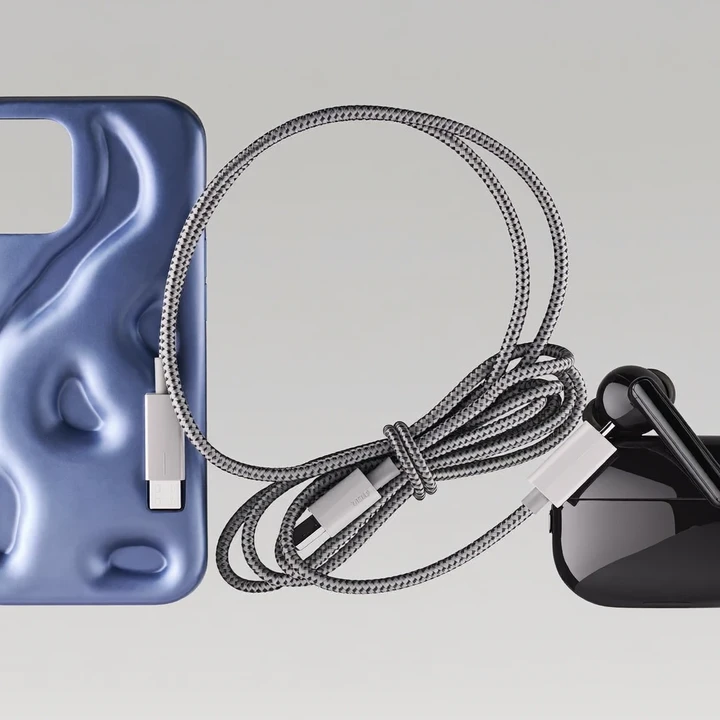 Afsluttende illustration med mobiltilbehør og opfordring til kontakt